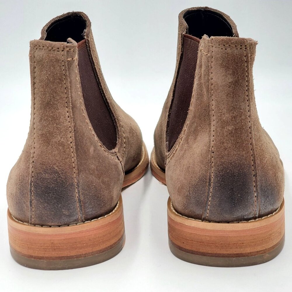 NEW Fabio De Luca Men 9 Tan Brown All Leather Suede Chukka Dress Boots Old Stock - Picture 6 of 14